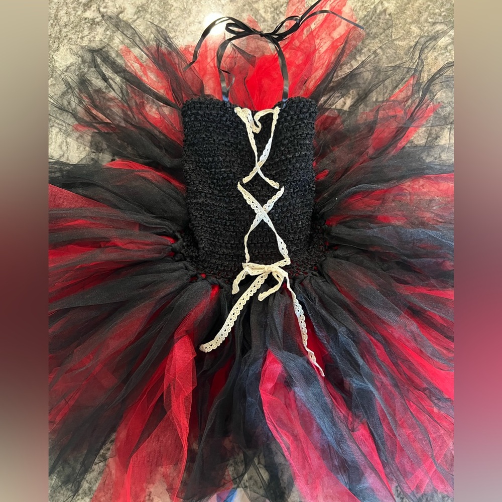 Pirate Black and Red Tutu Dress for Kids